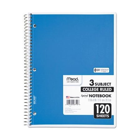 Mead Products NOTEBOOK, 11X8.5,120SH 06710